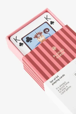 A-journal roze gestreept kaartspel