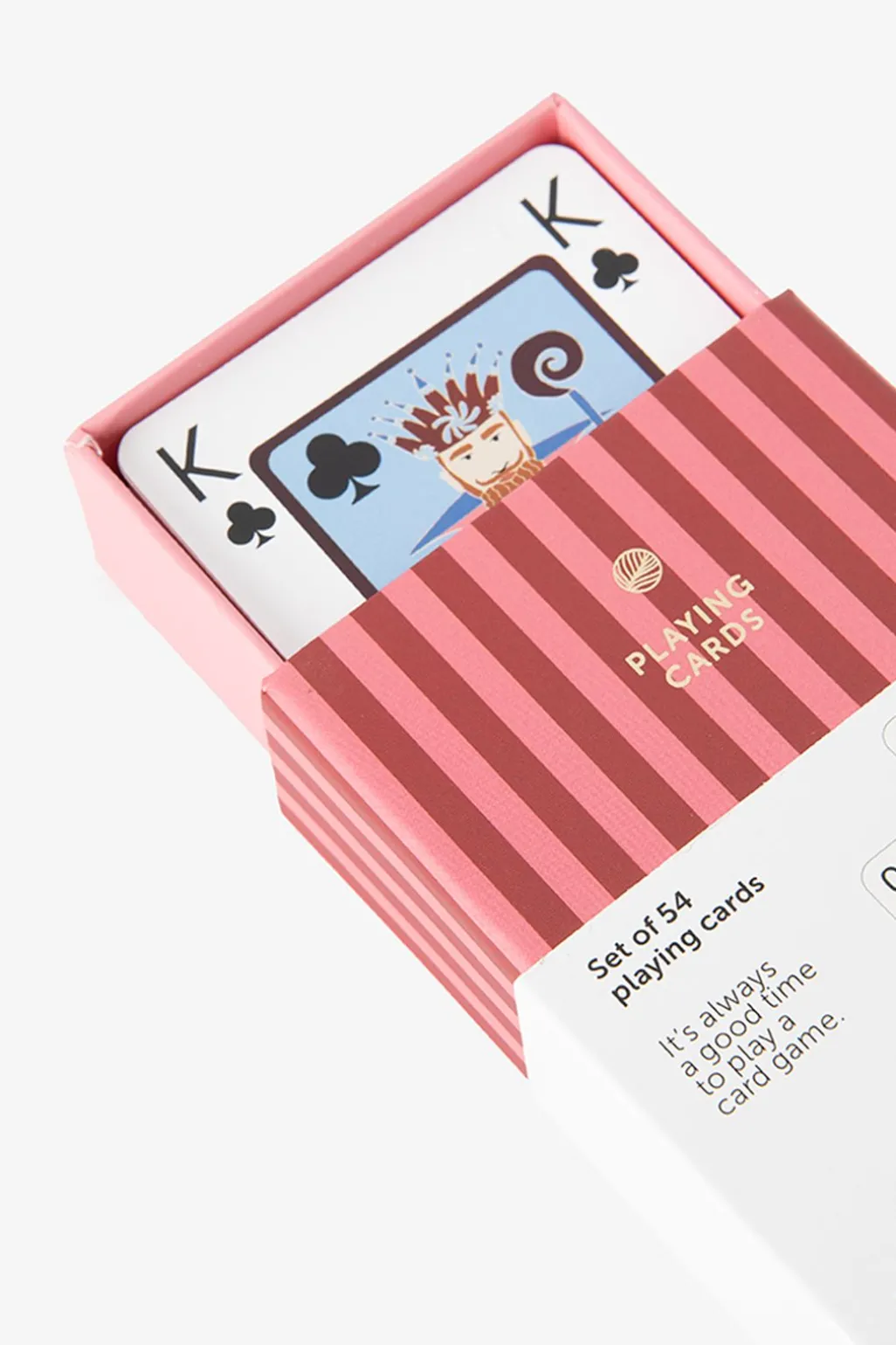 A-journal roze gestreept kaartspel