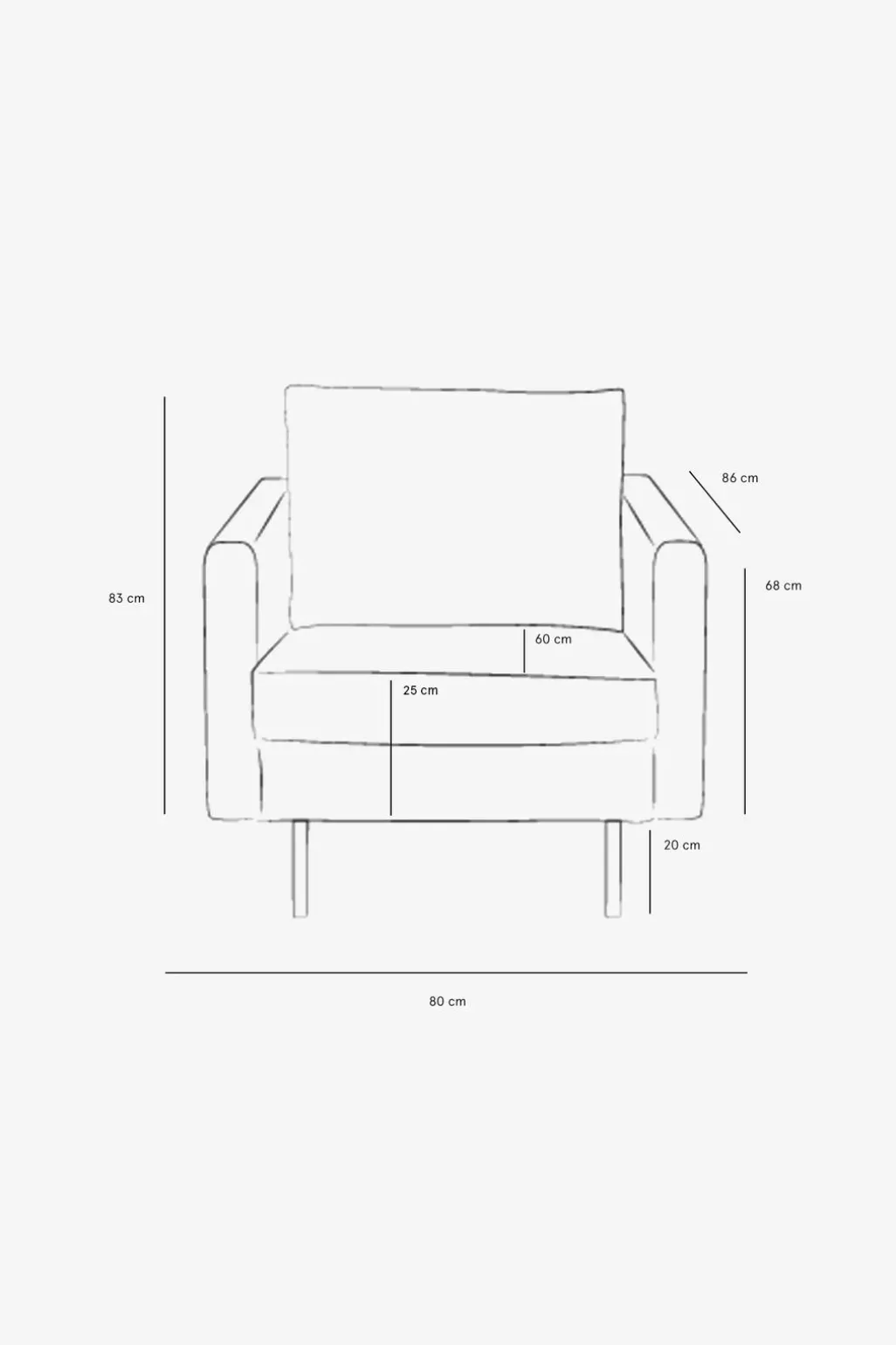 Amsterdam leer clean fauteuil zwart