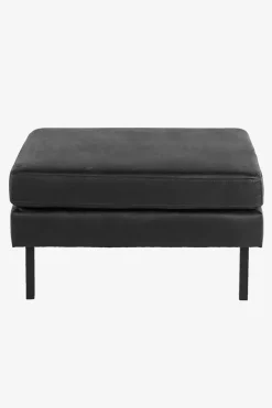 Amsterdam leer clean hocker zwart