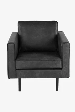 Amsterdam leer outside fauteuil zwart