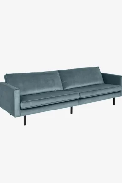Amsterdam velvet bank 4-zits grijs blauw