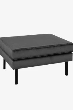 Amsterdam velvet hocker antraciet