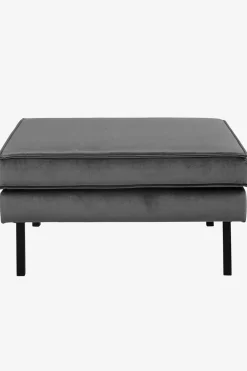 Amsterdam velvet hocker grijs