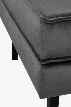 Amsterdam velvet hocker grijs
