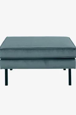 Amsterdam velvet hocker grijs blauw