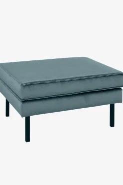 Amsterdam velvet hocker grijs blauw