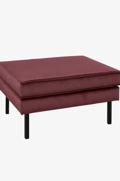 Amsterdam velvet hocker wine red