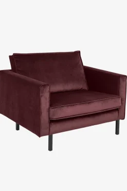 Amsterdam velvet loveseat wine red