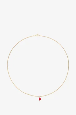 Anna+Nina gold plated heart beat ketting