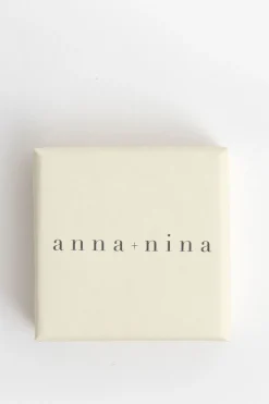 Anna+Nina gold plated single heart beat oorbel