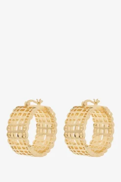 Anna+Nina goudkleurige french lace hoop oorbellen
