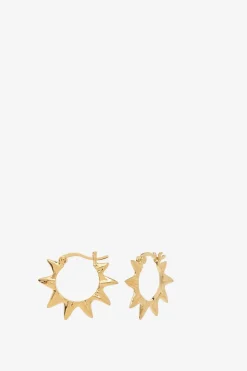 Anna+Nina goudkleurige small soleil hoop oorbellen