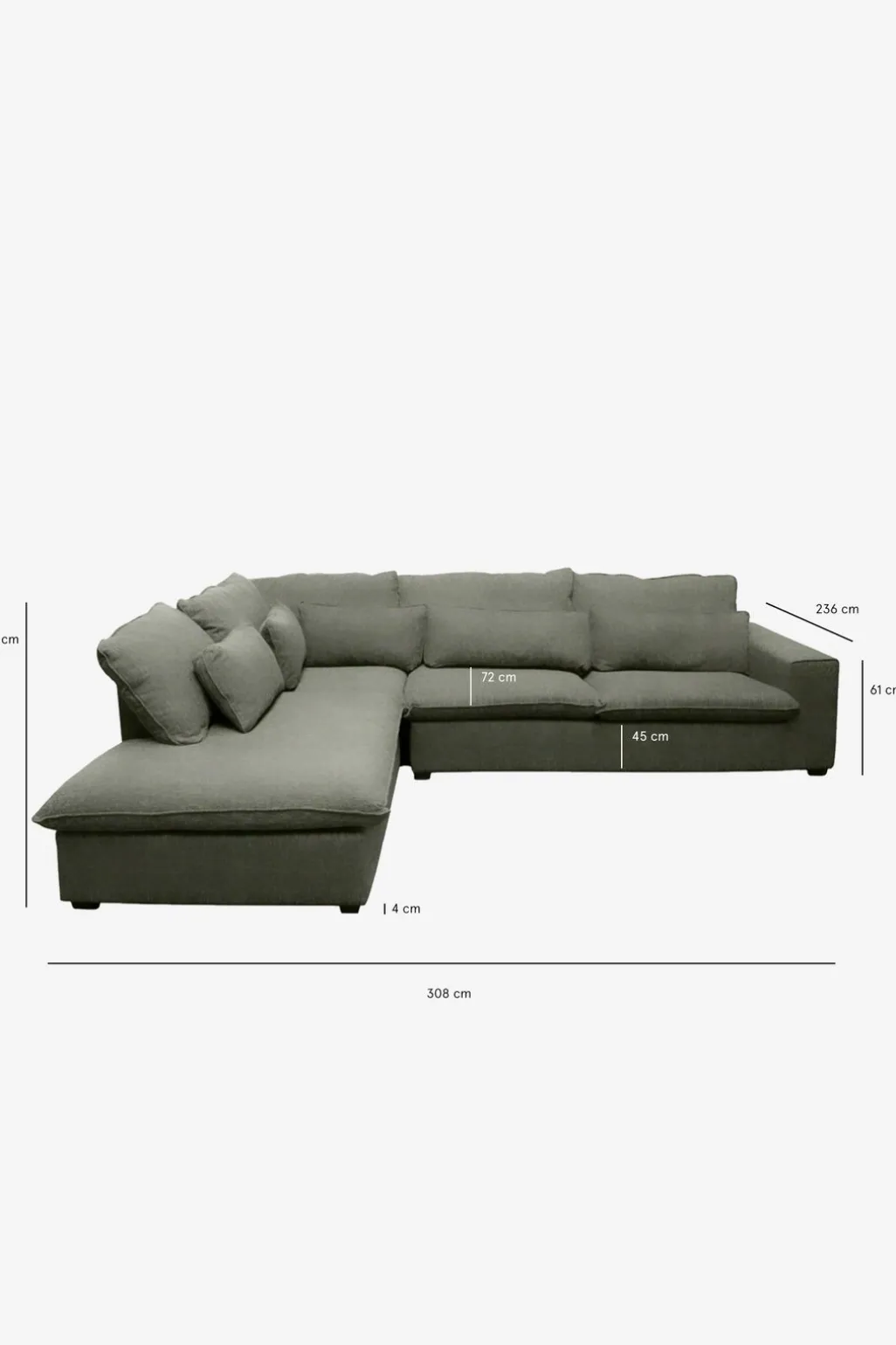 Baron bank 3.5-zits lounge links donkergroen