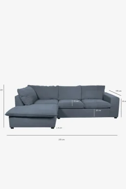 Baron bank 2.5-zits lounge links donkerblauw