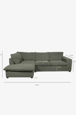 Baron bank 2.5-zits lounge links donkergroen