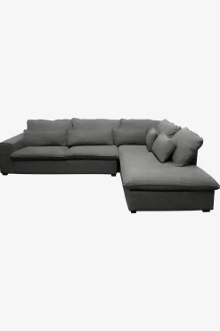 Baron bank 3.5-zits lounge rechts donkergrijs