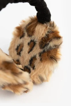 Barts bruine oorwarmers met leopardprint