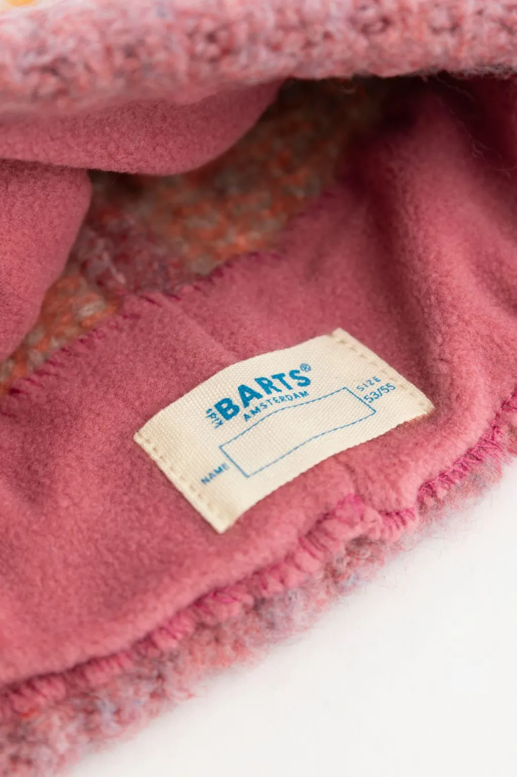 BARTS roze beanie met leopard details