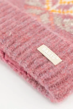 BARTS roze beanie met print