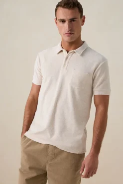 Beige badstof polo