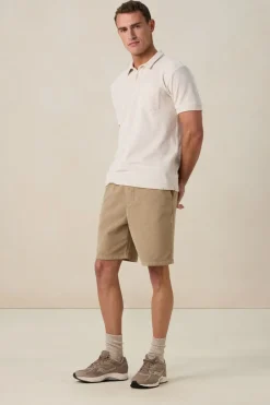 Beige badstof polo