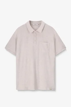 Beige badstof polo