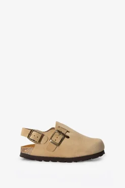 Beige clogs sandalen