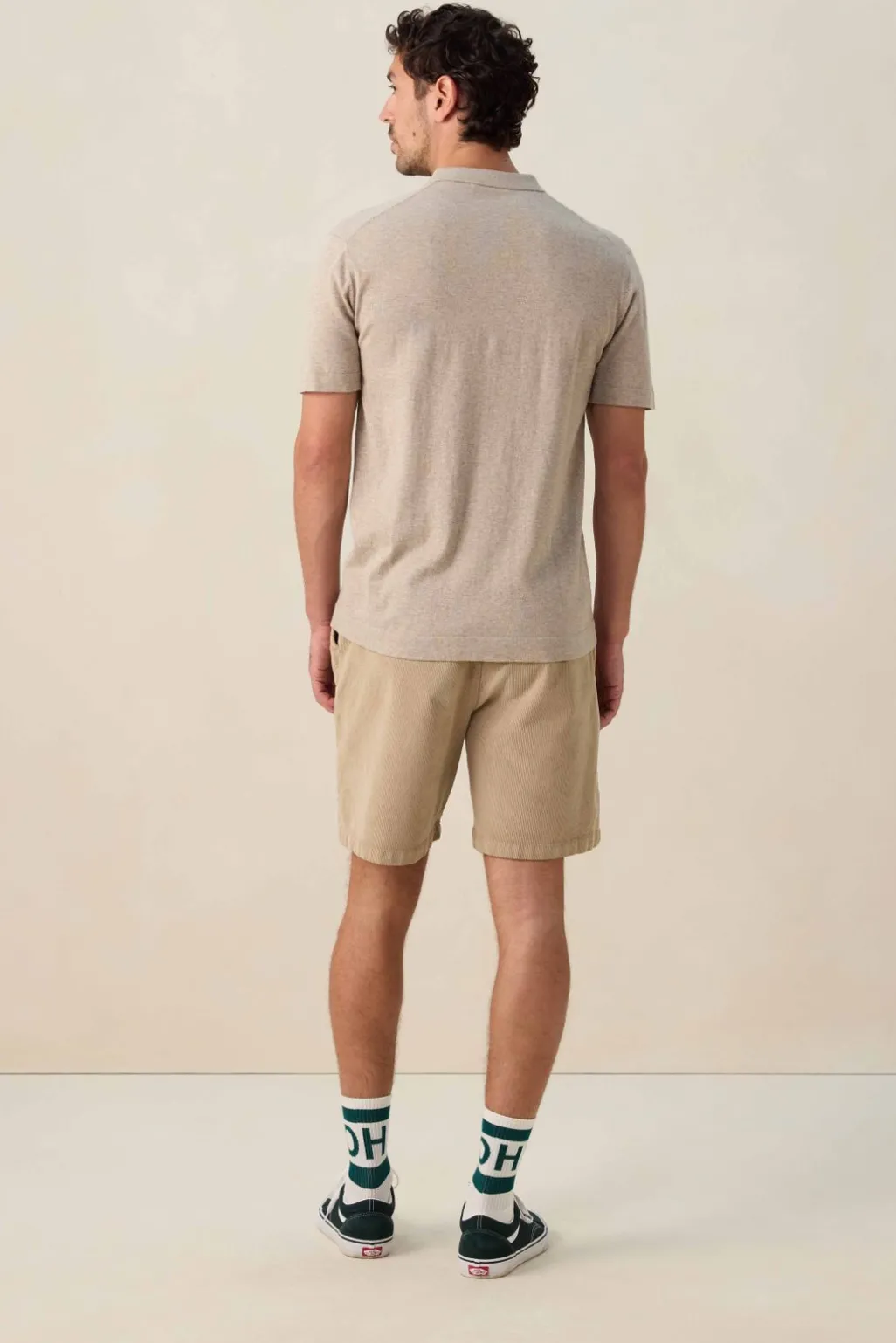 Beige corduroy short