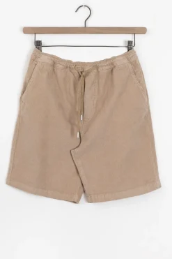 Beige corduroy shorts met aantrekkoord