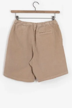 Beige corduroy shorts met aantrekkoord