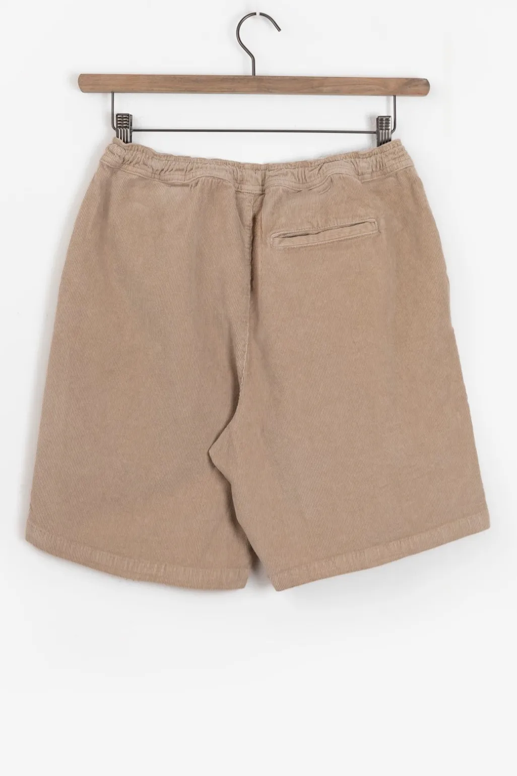 Beige corduroy shorts met aantrekkoord