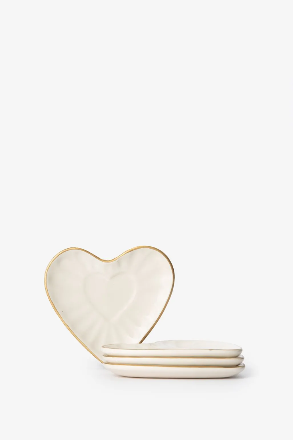 Beige gebaksbordjes hart