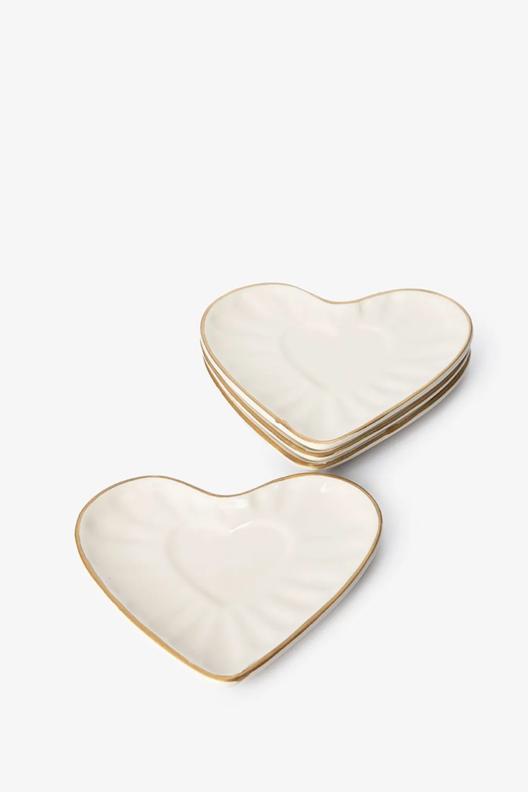 Beige gebaksbordjes hart