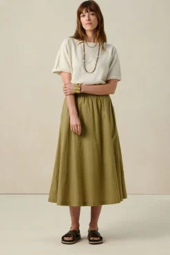 Beige gebreide trui