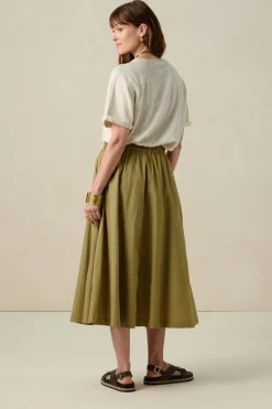 Beige gebreide trui