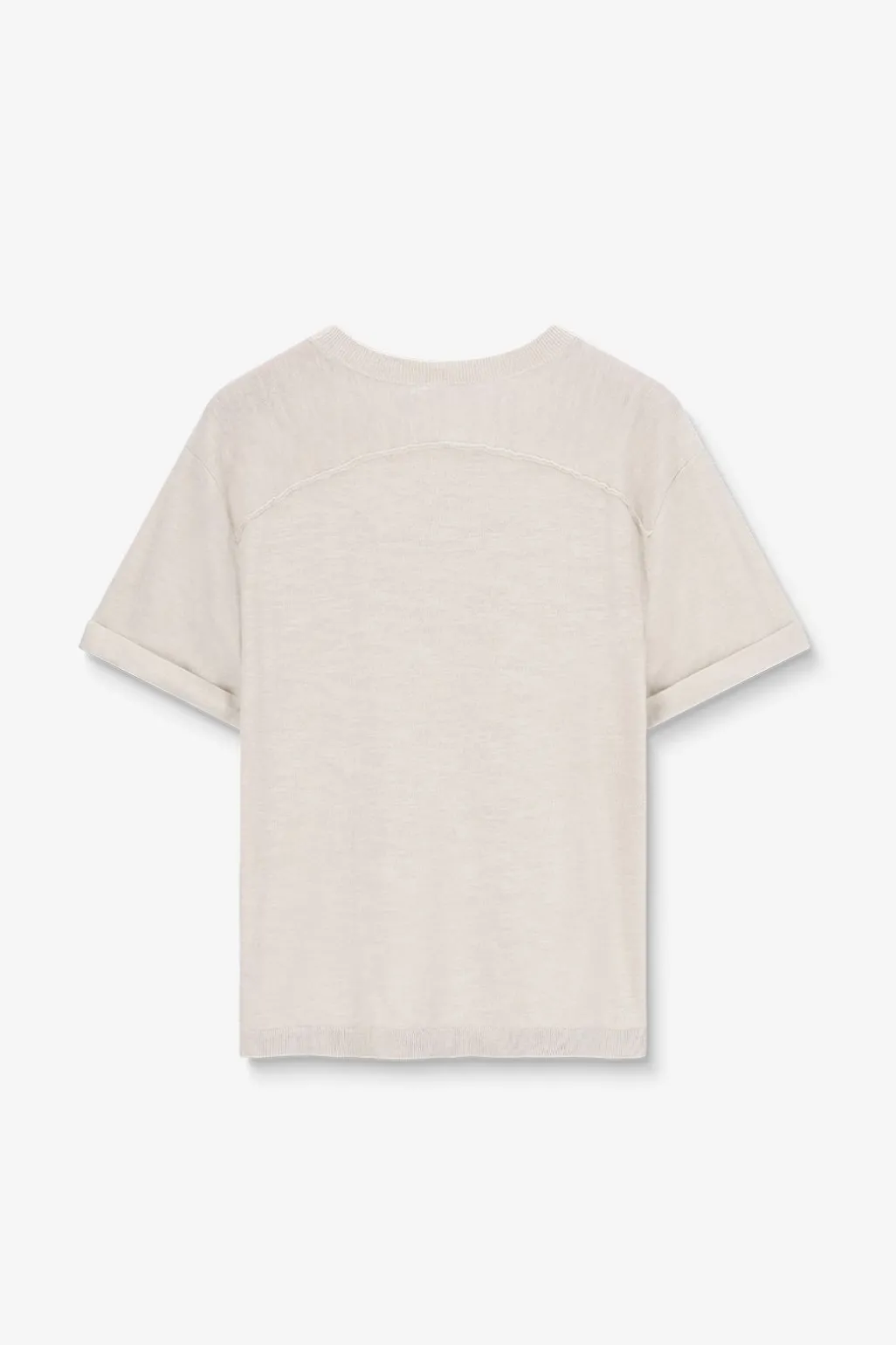 Beige gebreide trui