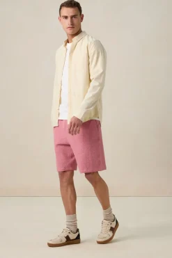 Beige gestreept overhemd