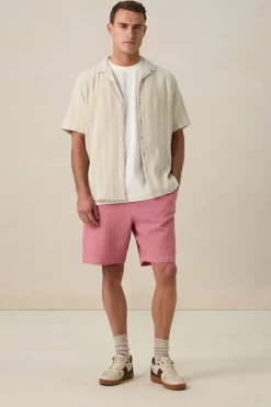 Beige gestreept overhemd