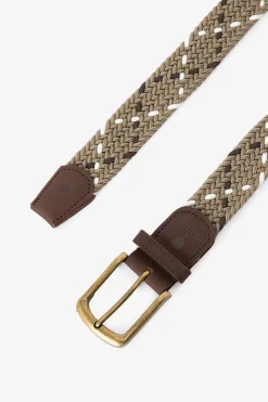 Beige gevlochten riem