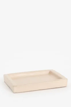 Beige glazed aardewerk schaaltje