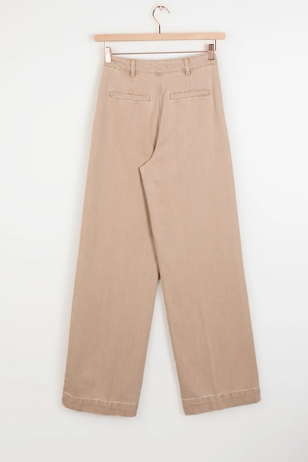 Beige high waist wide leg jeans