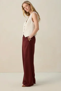 Beige linnen gilet