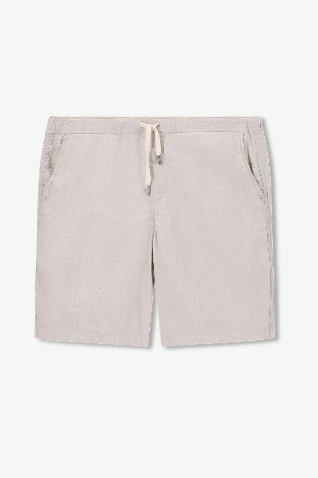 Beige linnen herringbone short