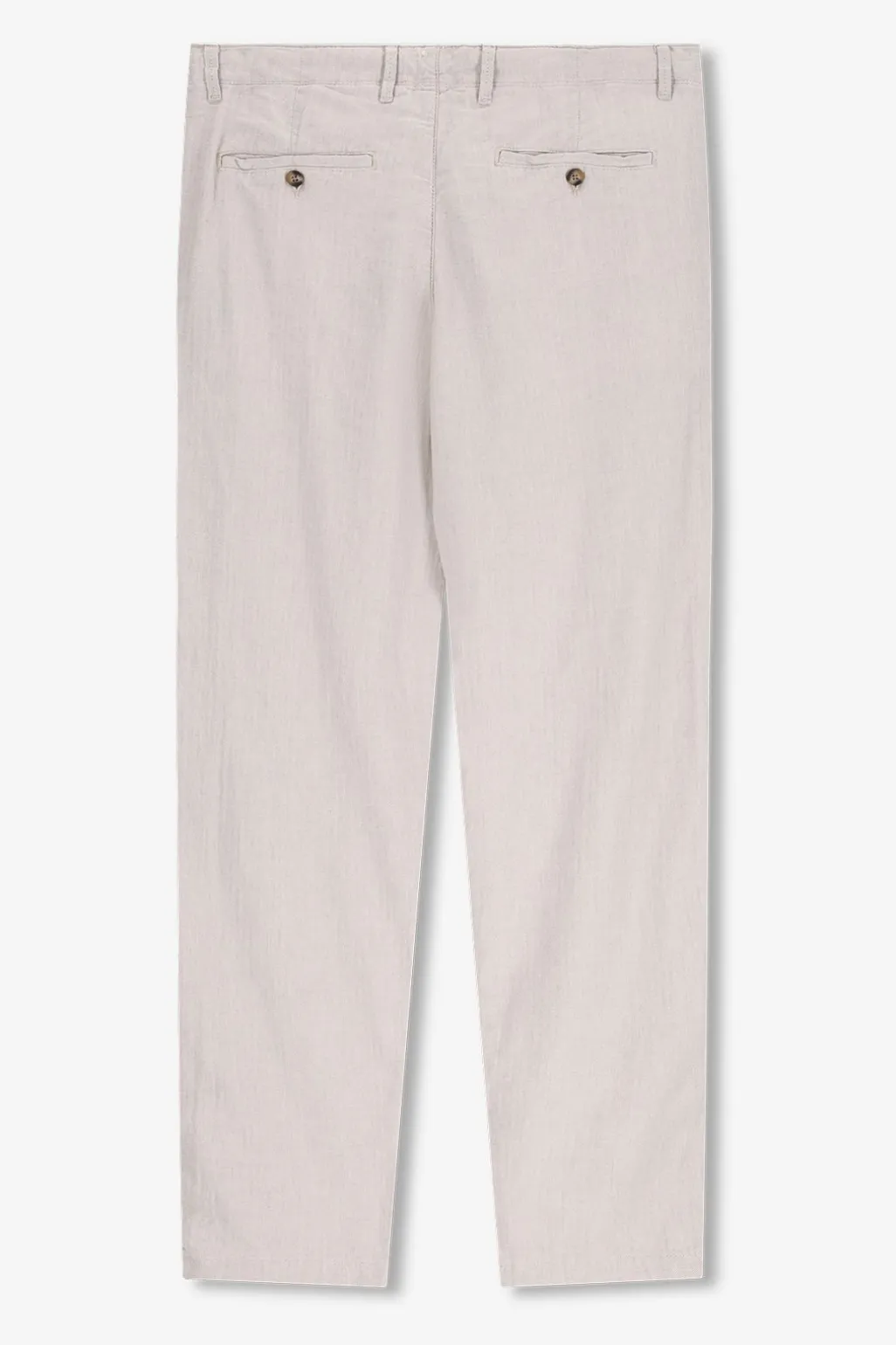 Beige linnen herringbone broek