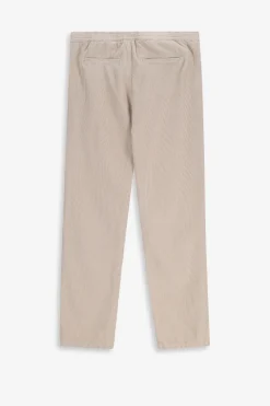 Beige mid-rise broek met ribcord