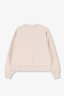 Beige oversized sweater met v-hals