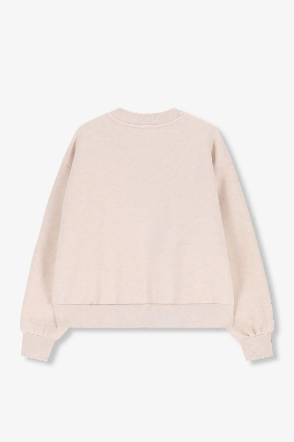 Beige oversized sweater met v-hals