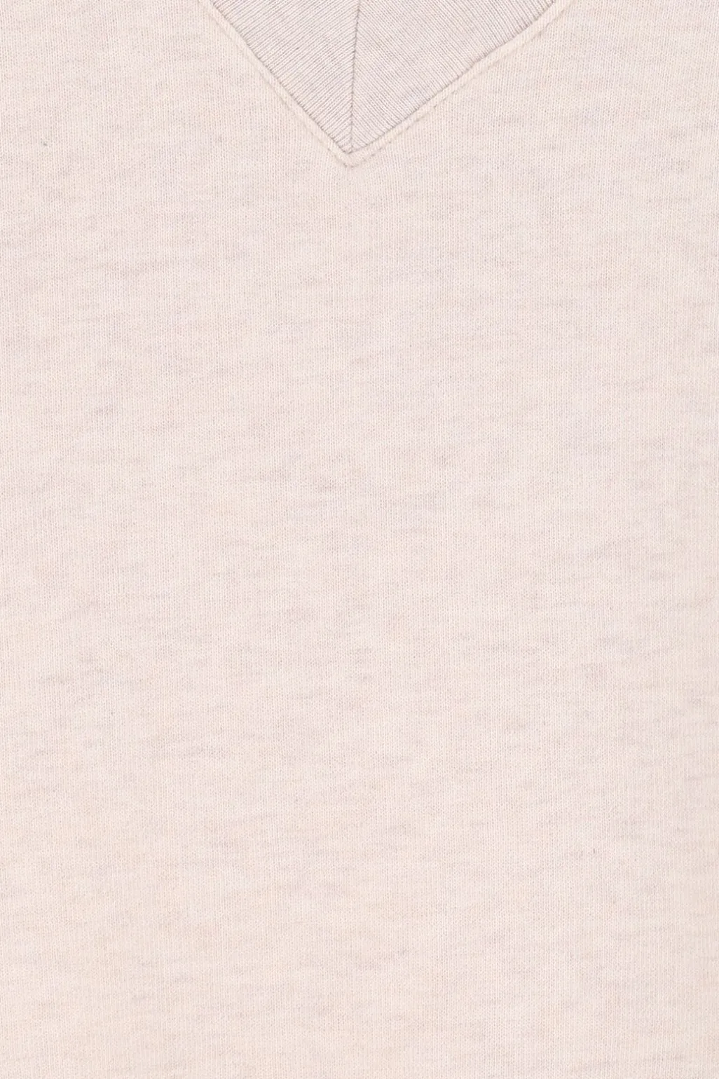 Beige oversized sweater met v-hals
