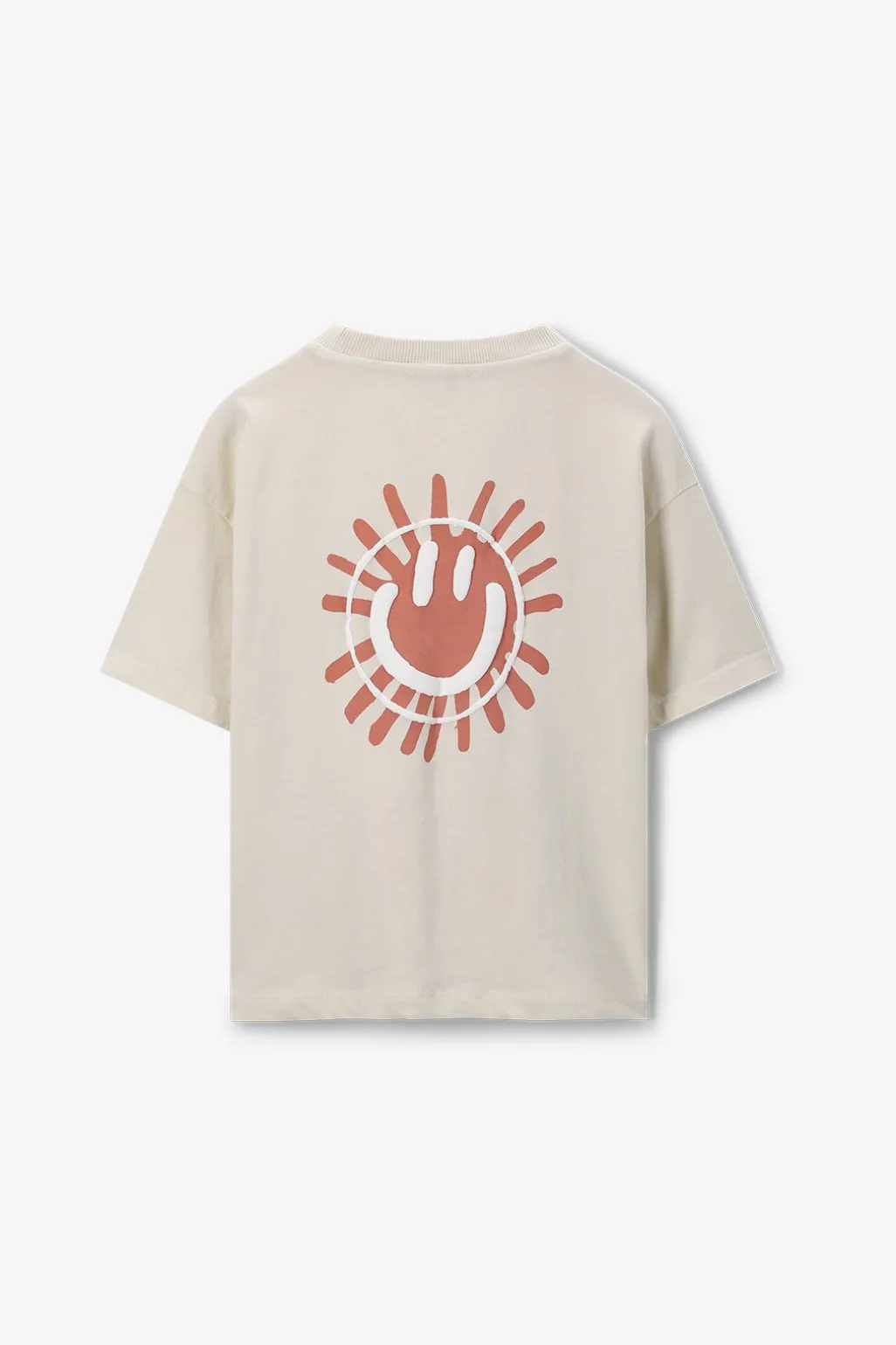 Beige oversized T-shirt met artwork